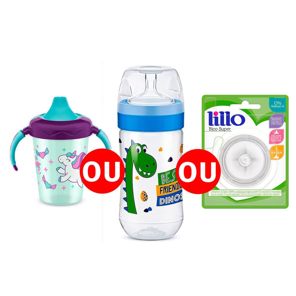 Lillo Evolution Magia Para Bebê +6 meses compre o Copo OU a Mamadeira OU o Bico Refil