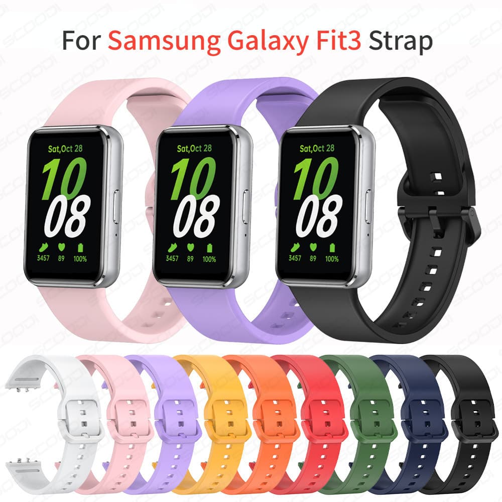 Pulseira De Silicone Relógio Para Samsung Galaxy Fit3 Substituição Fit 3 Acessórios De