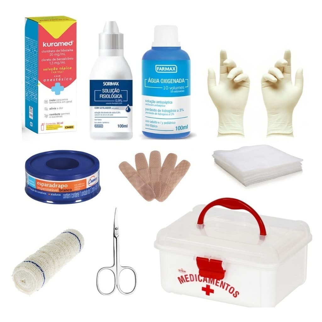 Kit De Primeiros Socorros Completo Com Maleta Para Empresa Envio 24h