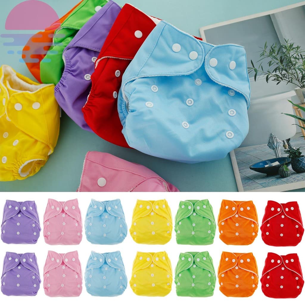 14 Pçs Fraldas De Pano Do Bebê Ajustável Lavável Reutilizável Recém-Nascido Para O SHOPSKC2347