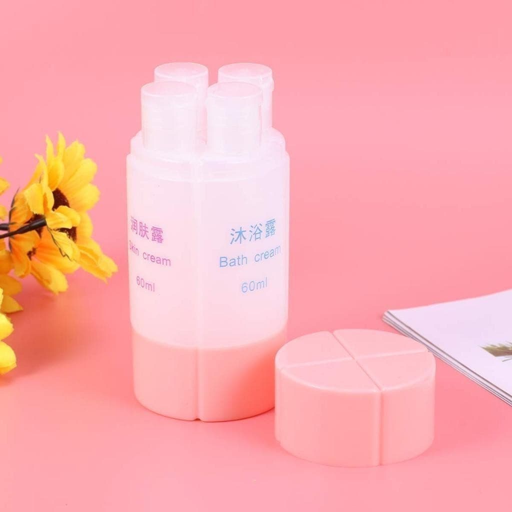 Dispenser De Viagem Recarregável Conjunto De Garrafa Para Shampoos, Condicionadores, Hidratantes 3 em 1 e 4 em 1