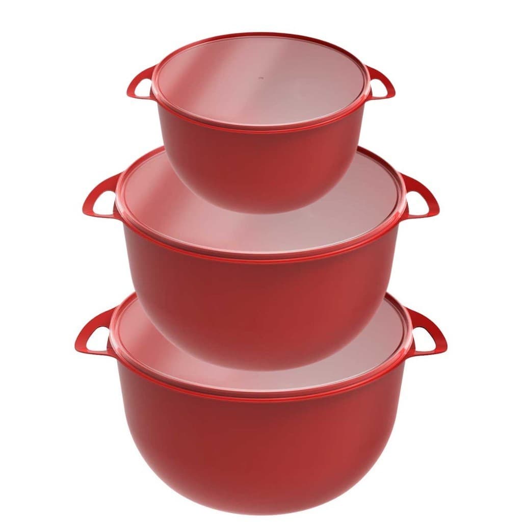 Kit 3 Potes Organizadores Caçarola C/ Tampa Multiuso 3,2L 6,5L 11,5L Cozinha Legumes