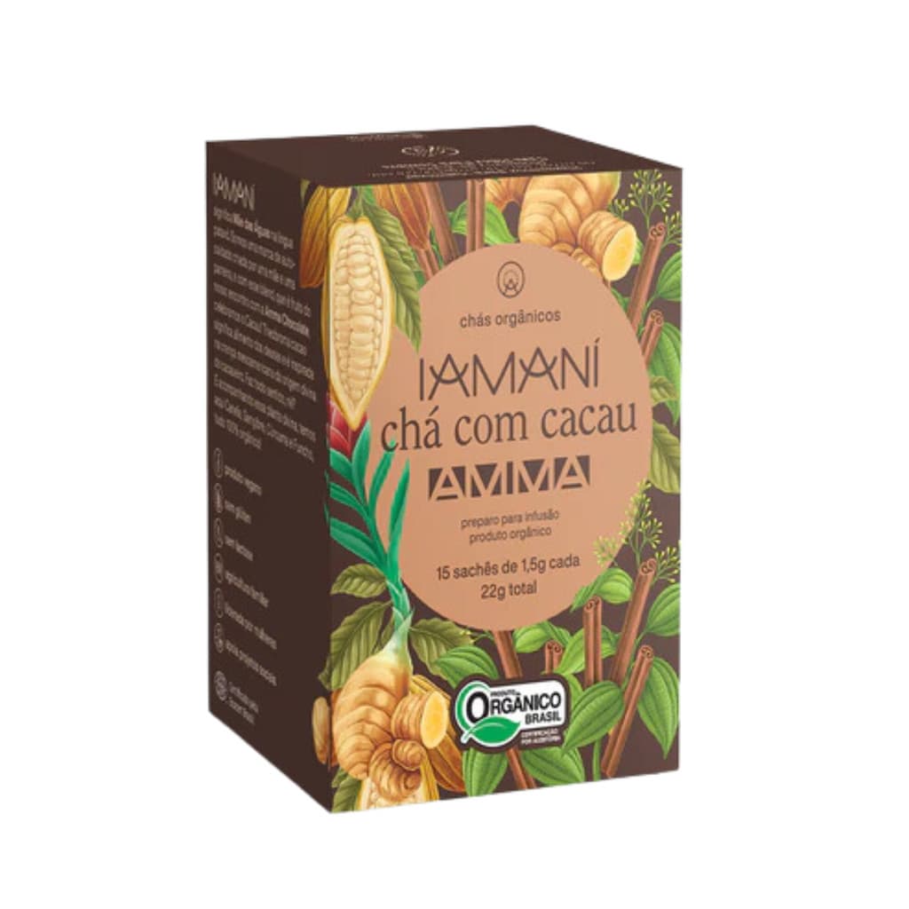 Chá Orgânico Com Cacau - 15 Sachês - IAMANÍ