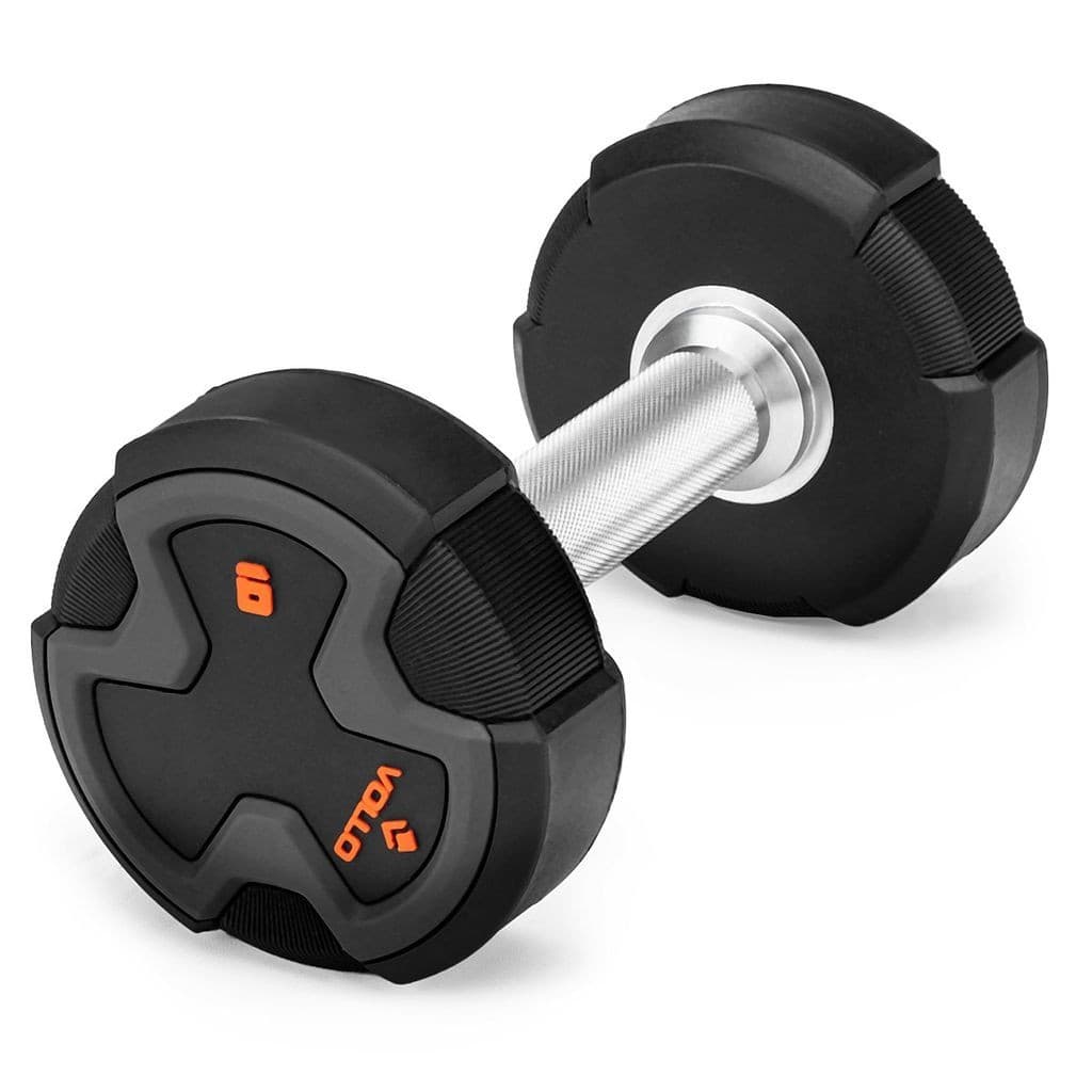 Halter Dumbbell 6kg Antiderrapante Vollo Peso Academia Musculação Treino Crossfit Anti-Rolagem