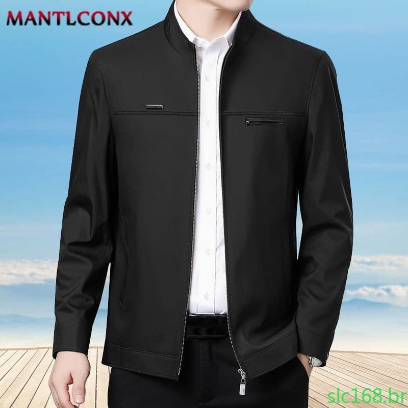 Jaqueta de Negócios dos homens sólidos Tamanho Grande dos homens Zip Casaco Roupas Casuais 3xl Jaqueta Social Dos Homens