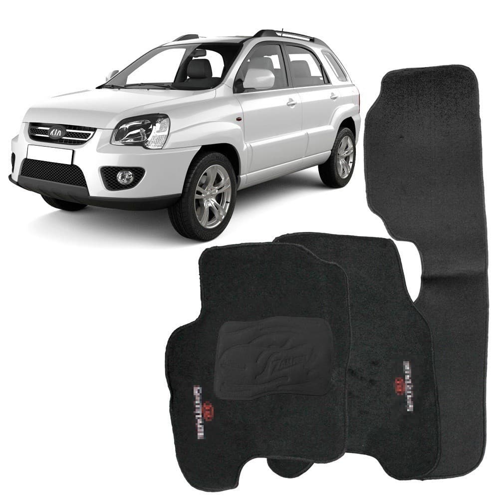 Tapete Sportage 2005 a 2010 Carpete Automotivo 3 Peças Mjs