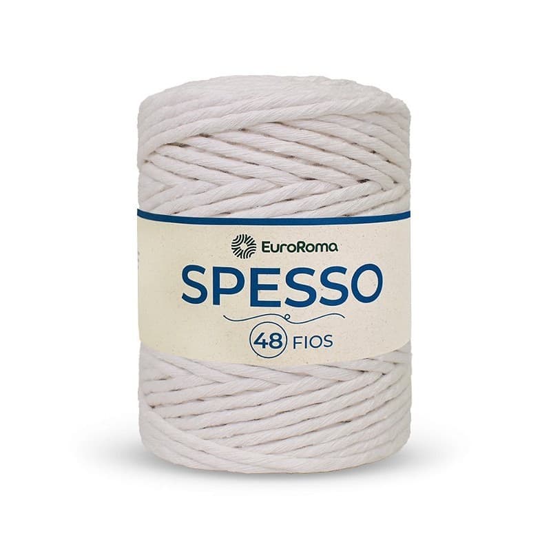 Barbante Spesso Maxi 48 Fios - Cru - EuroRoma - 1kg | Para Crochê, Tricô, Tear, Macramê e Artesanato