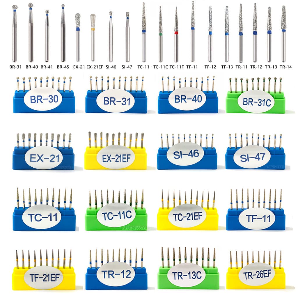 10 Unidades/Caixa Para Peça De Mão De Alta Velocidade FG 1.6MM BR TR TF TC SI SO SF CD