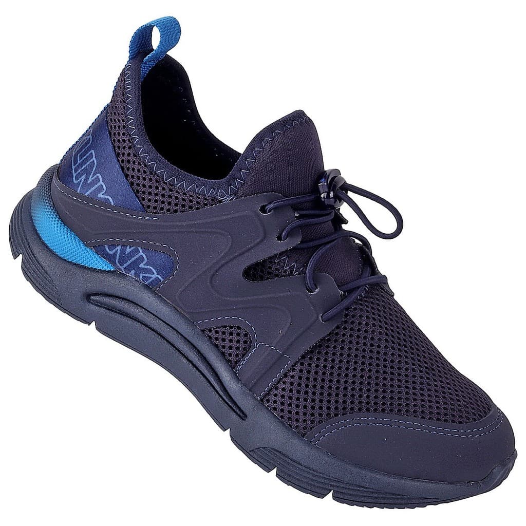 Tenis Infantil Menino Esportivo Escolar Calce Fácil New Sport  KLIN Original- Marinho