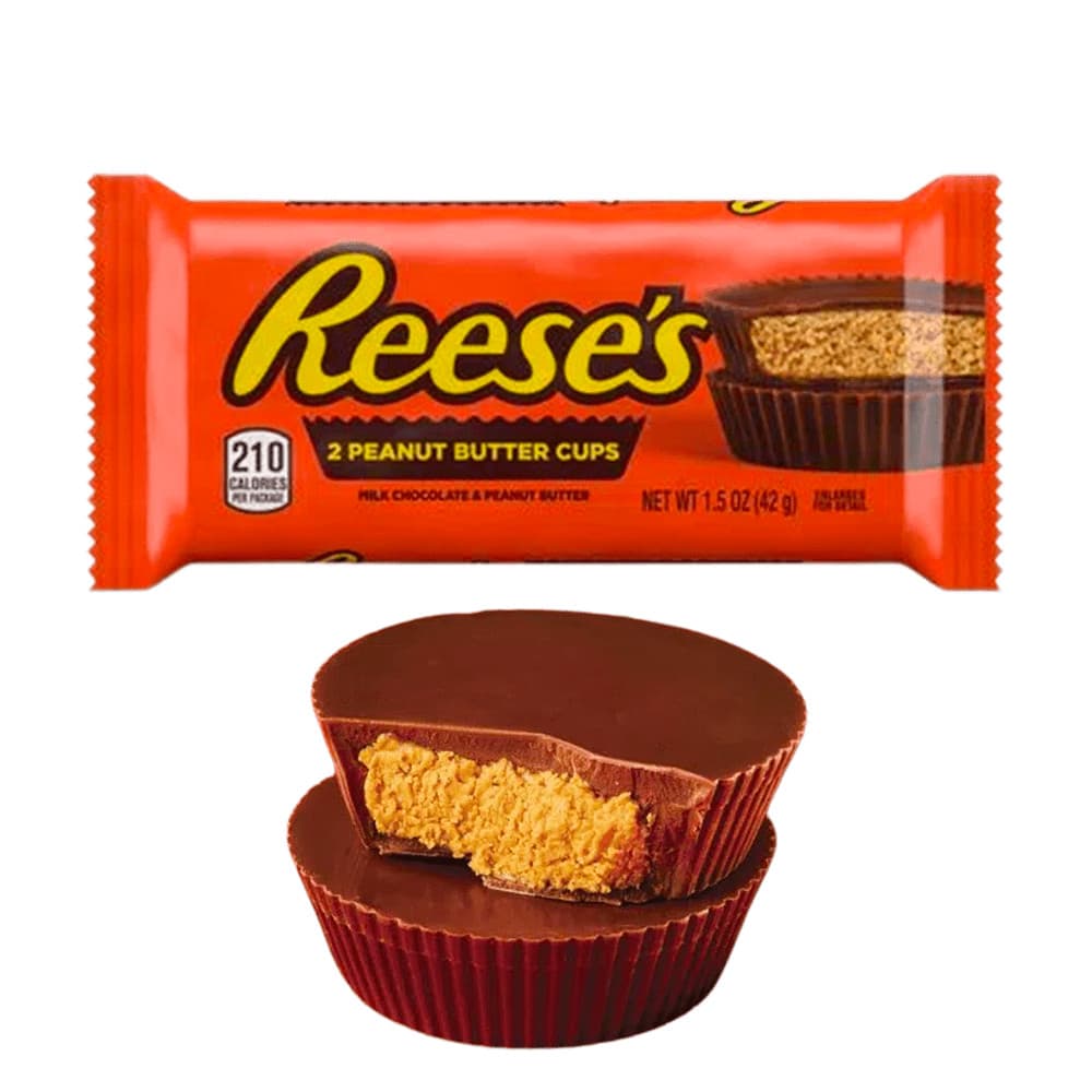 Reeses Two Cups Chocolate ao Leite com Manteiga de Amendoim Importado dos EUA Reese's 2 Cups 42g