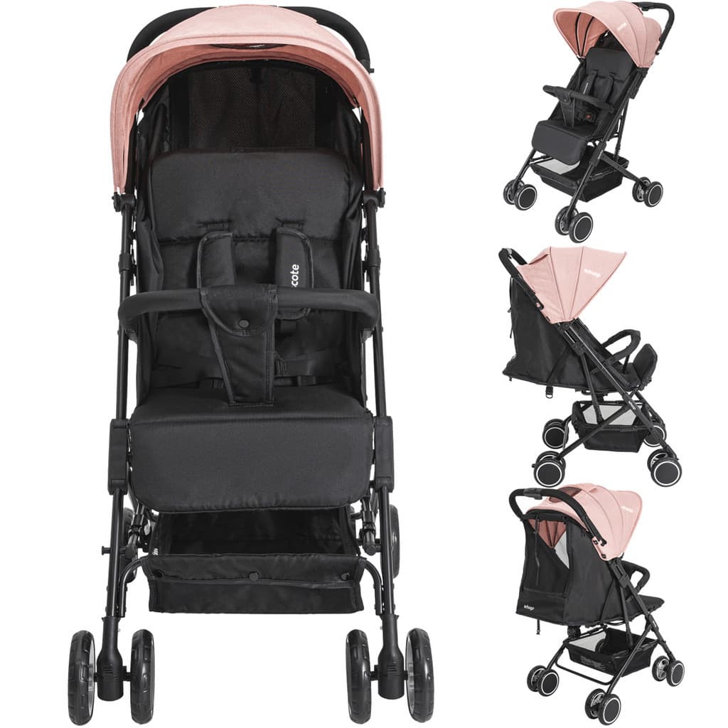 Carrinho de Bebe Mascote Rosa Passeio com Bebe Conforto Kiddo
