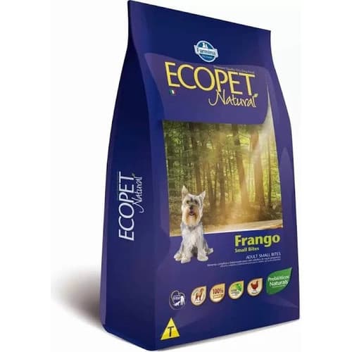 Ração Para Cachorro Ecopet Natural Frango Small Bites 15kg