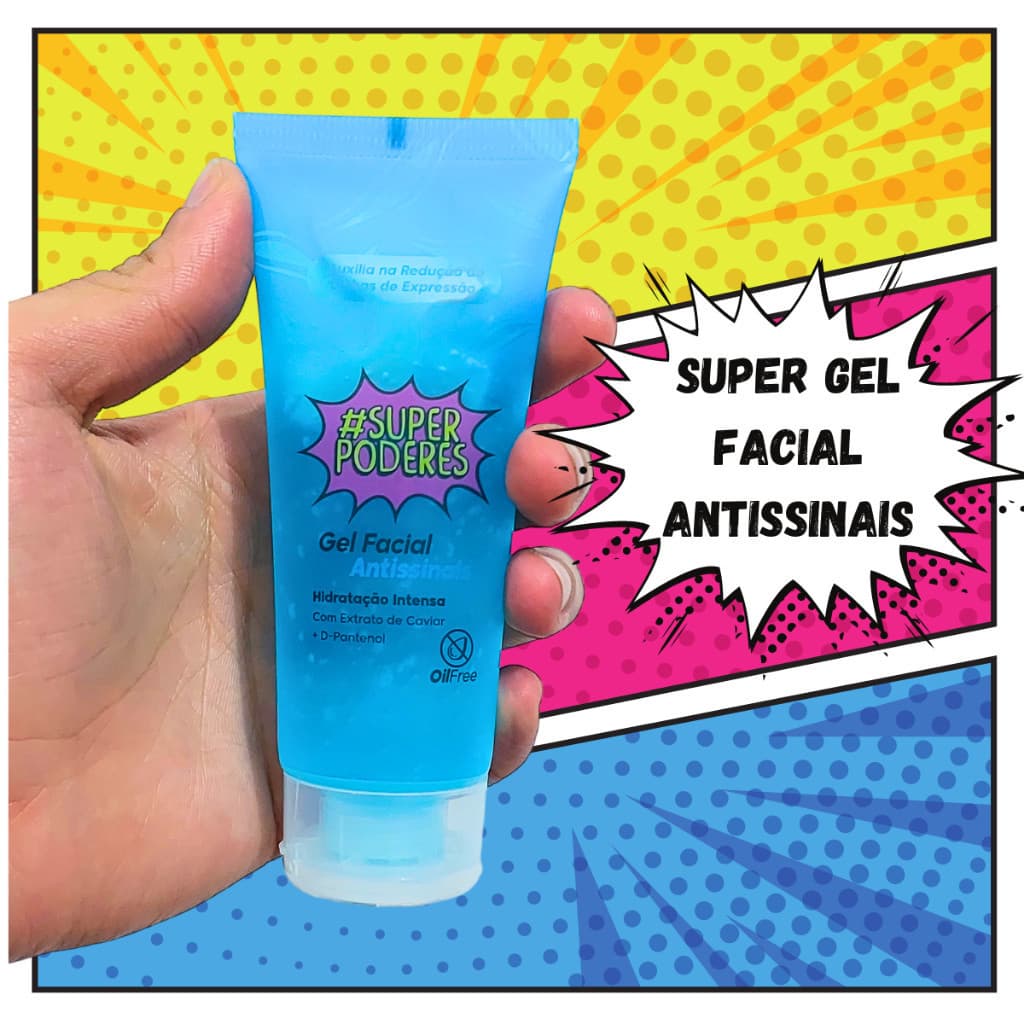 Gel Facial Super Poderes 100ml - Antirressecamento / Anti-idade / Antissinais / Anti-oleosidade