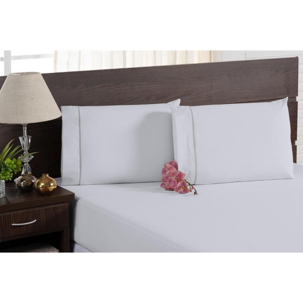 JOGO DE CAMA LENÇOL 3 PÇS LUXO CASAL PADRÃO CASAL QUEEN 600 FIOS PONTO PALITO TOQUE DE ALGODÃO HOTEL POUSADA