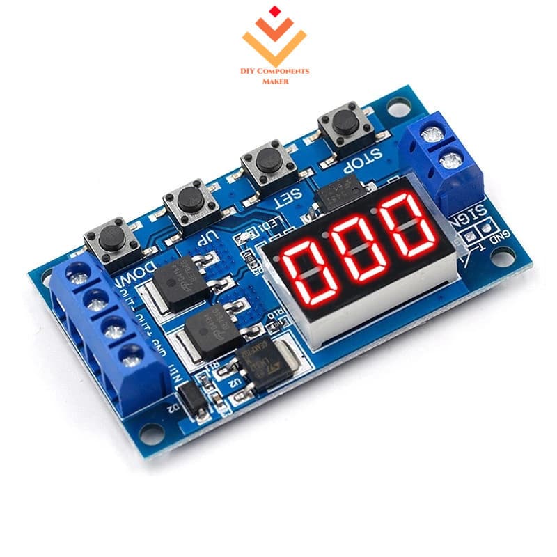 DC 12V 24V Duplo MOS LED Relé De Atraso De Tempo Digital Gatilho Ciclo Temporizador Interruptor Placa De Circuito Módulo