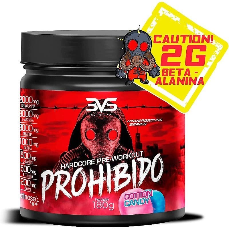 Prohibido Pré-Treino Concentrado - (180g) - 3VS Nutrition (2g Beta Alanina)
