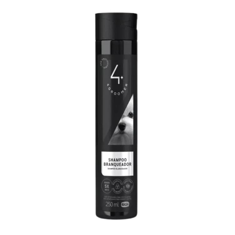 Shampoo Branqueador Concentrado para Cães e Gatos 4 Groomer 250ml