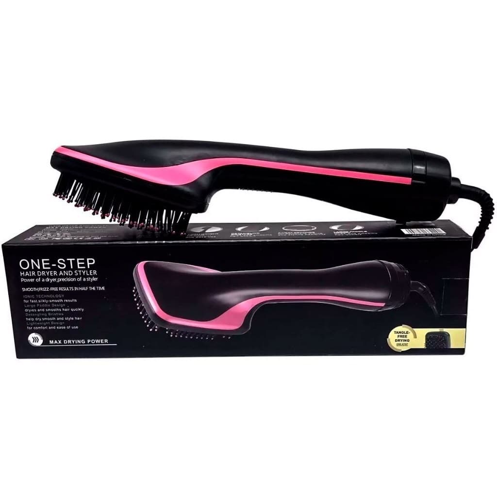 Secador de Cabelo Escova Elétrica 2 em 1 110V Escova Secadora Modeladora Alisadora Profissional 