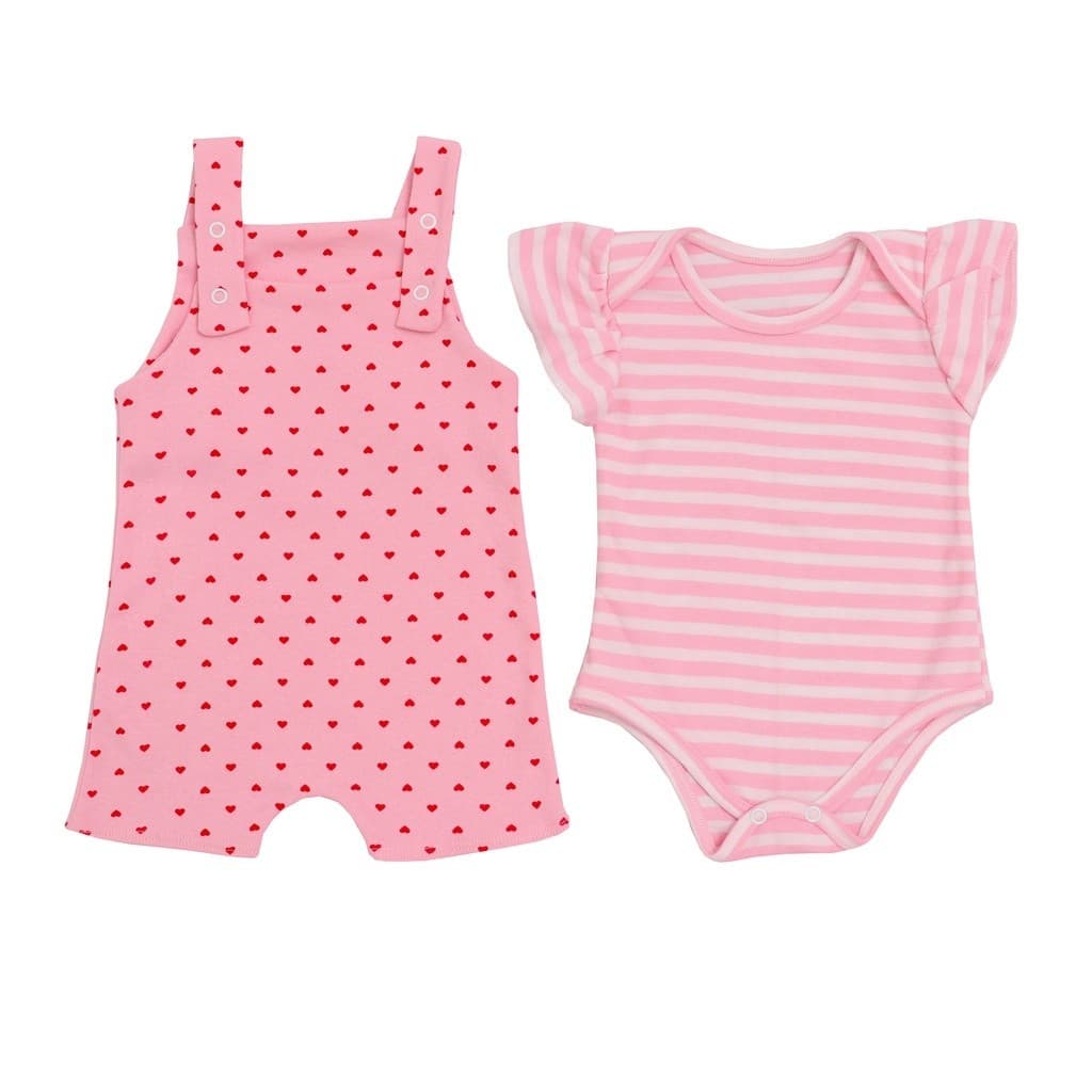 Jardineira Com Body Para Bebe Menina e Menino 02 Peças 100% Algodão Roupas de Bebê