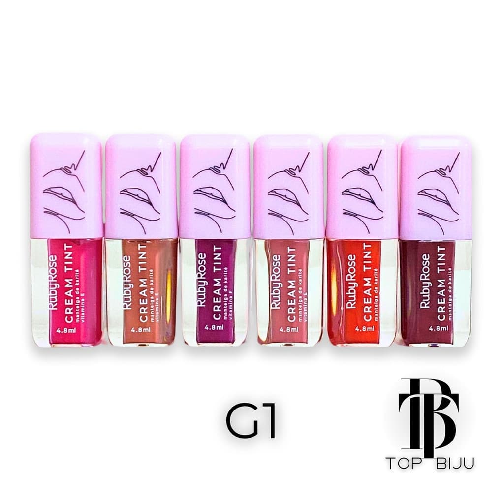 Cream Tint Multifuncional Batom Liquido Matte Sombra Liquida e Blush Liquido G1 - Ruby Rose