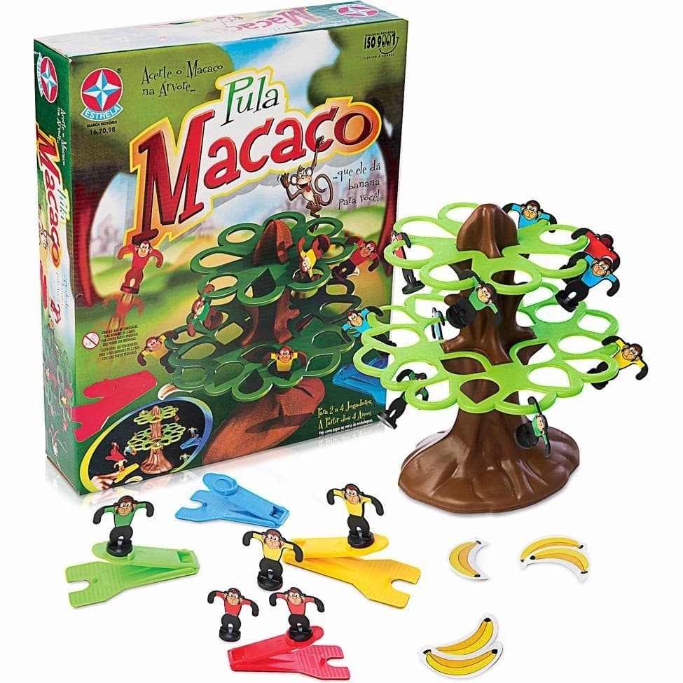 Pula Macaco Jogo Classico Original Infantil Brinquedo Para Familia E Amigos Acerte O Macaco Na Arvore - Estrela