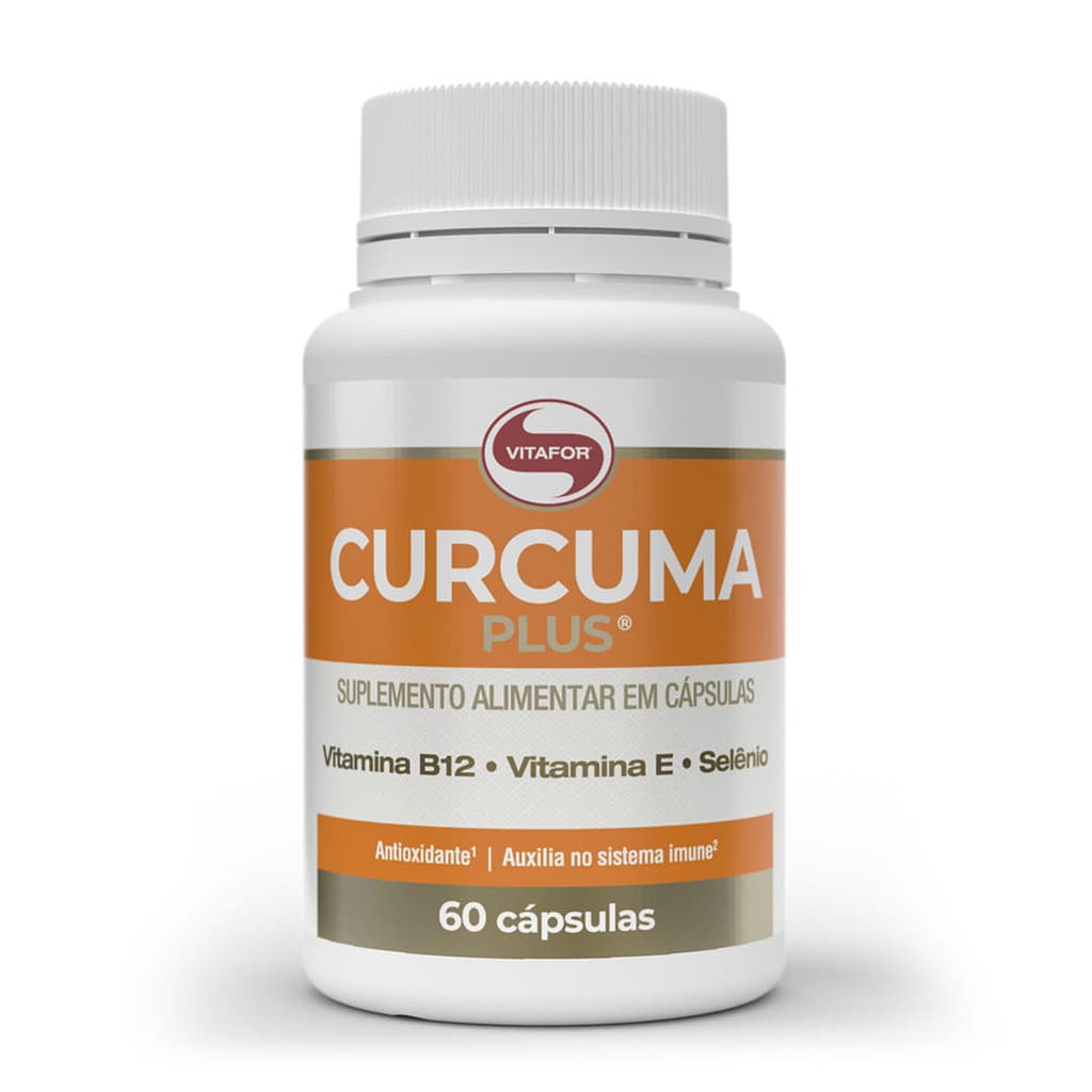 Curcuma Plus Vitamina B12 Vitamina E Selênio 60 Cápsulas Vitafor