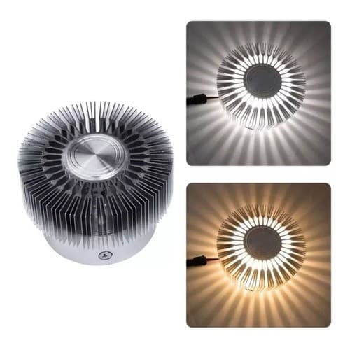 Luminária Led Alumínio P/ Teto 9cm 3w Led Branco