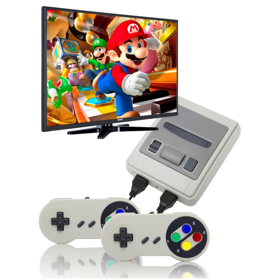 Mini Videogame Retrô com 620 Jogos Integrados e 2 Controles de 8 Bits