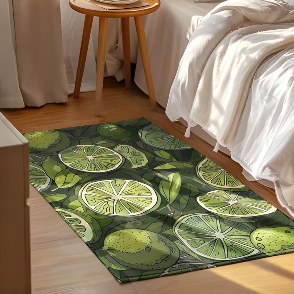 Tapete Decorativo Limão 118x70cm Antiderrapante Sala, Quarto e Escritório