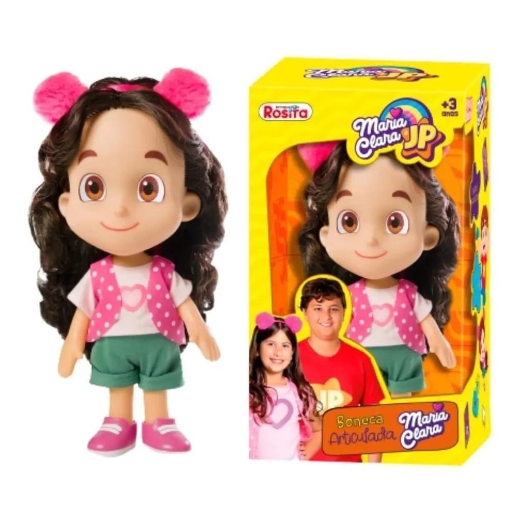 Boneca Maria Clara Articulada JP Youtuber 27 cm Brinquedo para Crianças Meninas