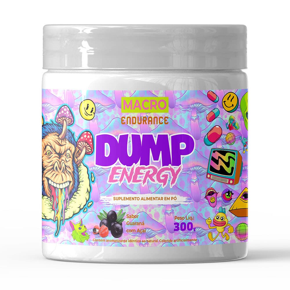 Pré-treino Dump 300g Sabor Guaraná com Açaí (Sem Cafeína)