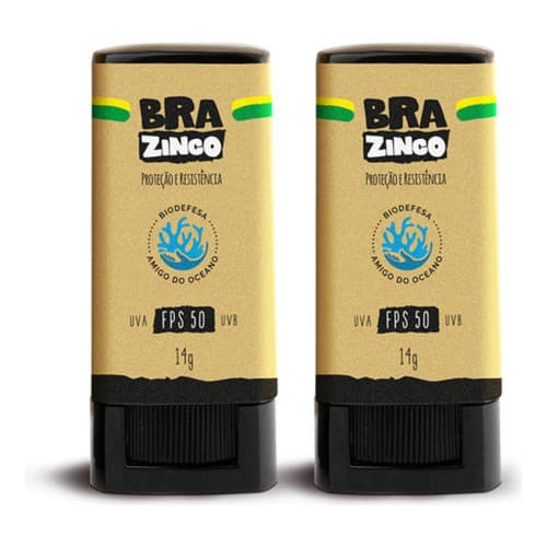Kit 2 - Protetor Solar Brazinco Bege Médio Fps 50