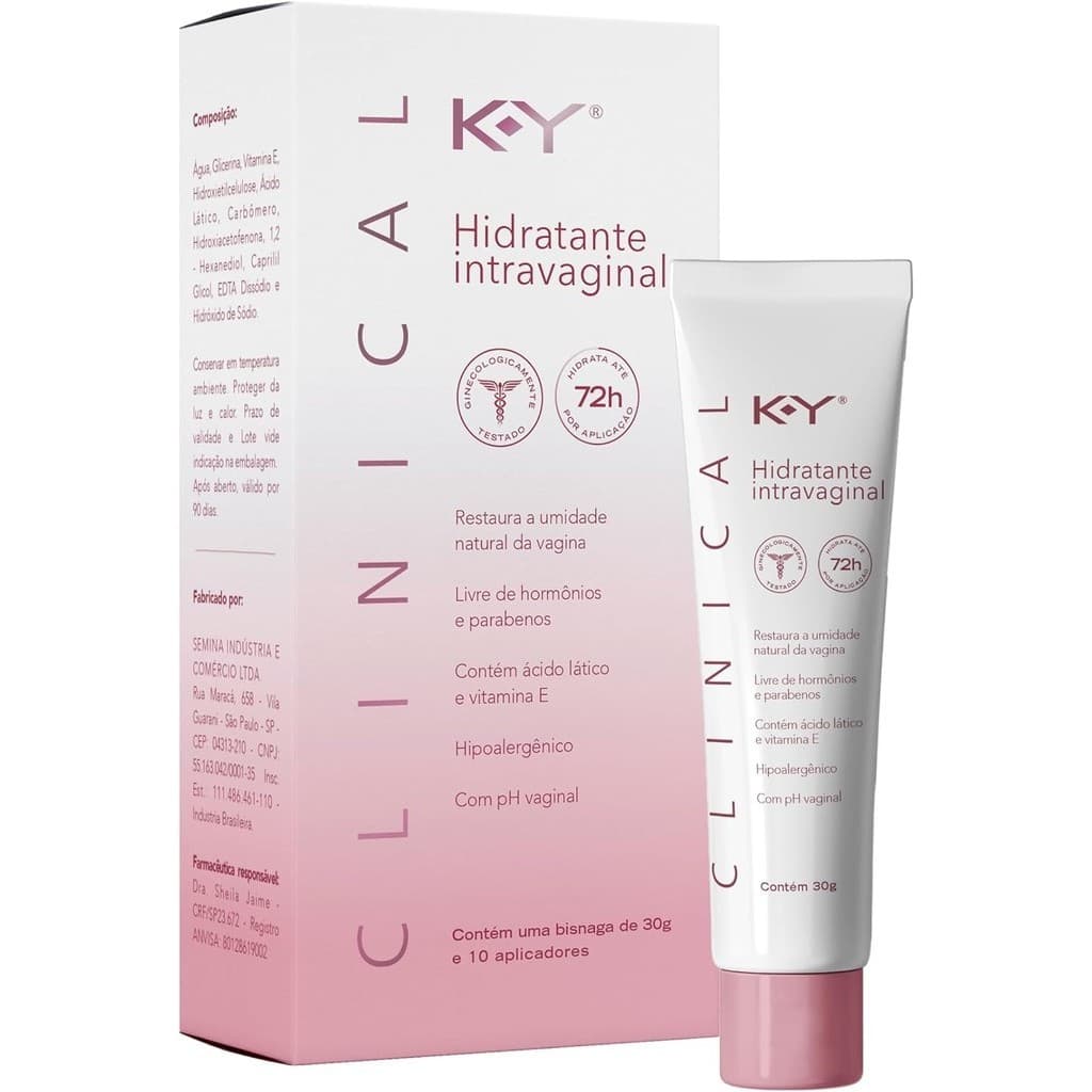 K-Y Clinical Hidratante Intravaginal 30G c/ 10 Aplicadores