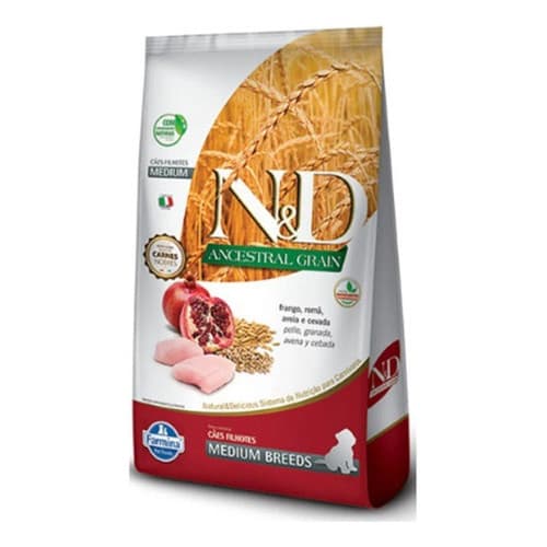 Ração N&D Ancestral Para Cachorro Frango Puppy Médio 10,1kg