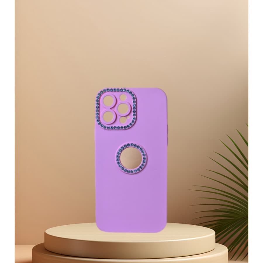 Capinha Capinha de Celular Compatível IP 13 Pro max  Silicone Aveludada Com Strass Brilhante Ref r9