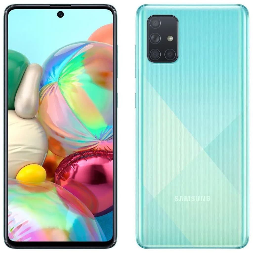 Usado: Samsung A71 128 GB Azul - Sem Touch / Face Id