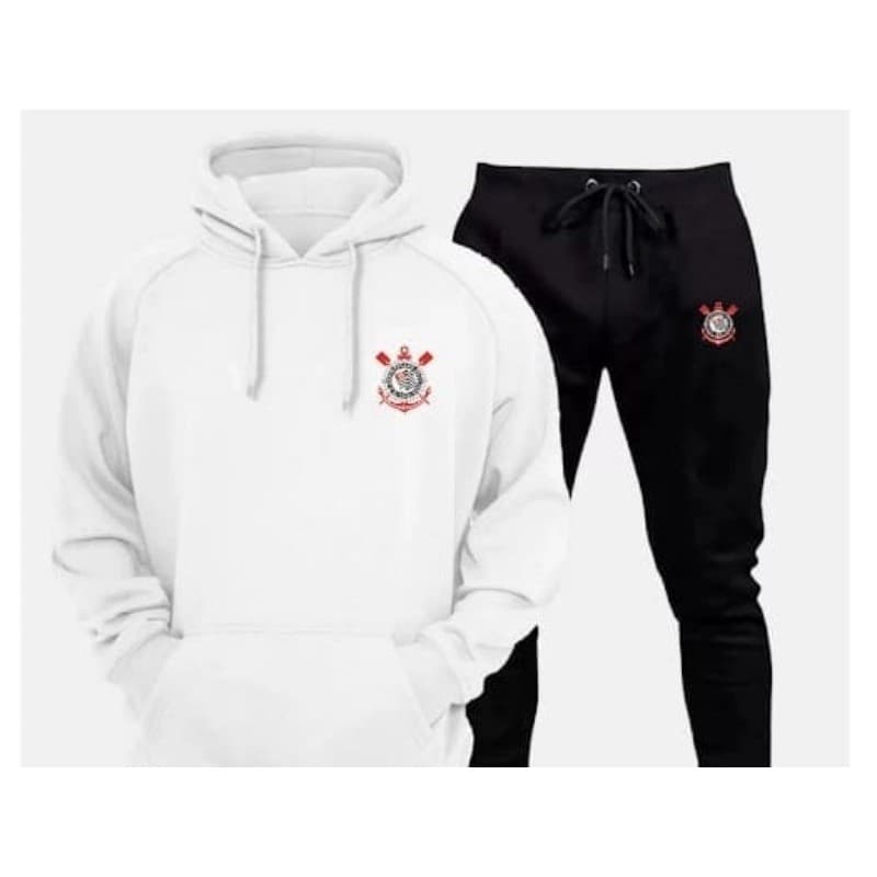 Conjunto moletom calça+blusa feminino  masculino  timão Logo P