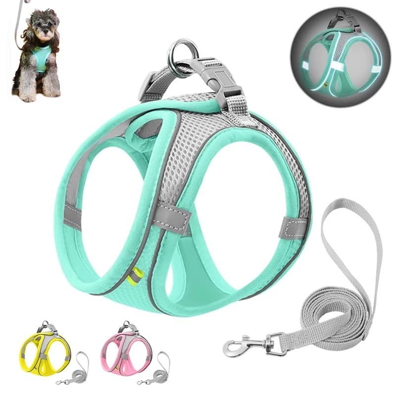 Reflexivo pectoral Para Turfar Conforto Colete De Luxo Malha de Náilon Guia Coleira de Cachorro Peitoral Cães Gatos Pet