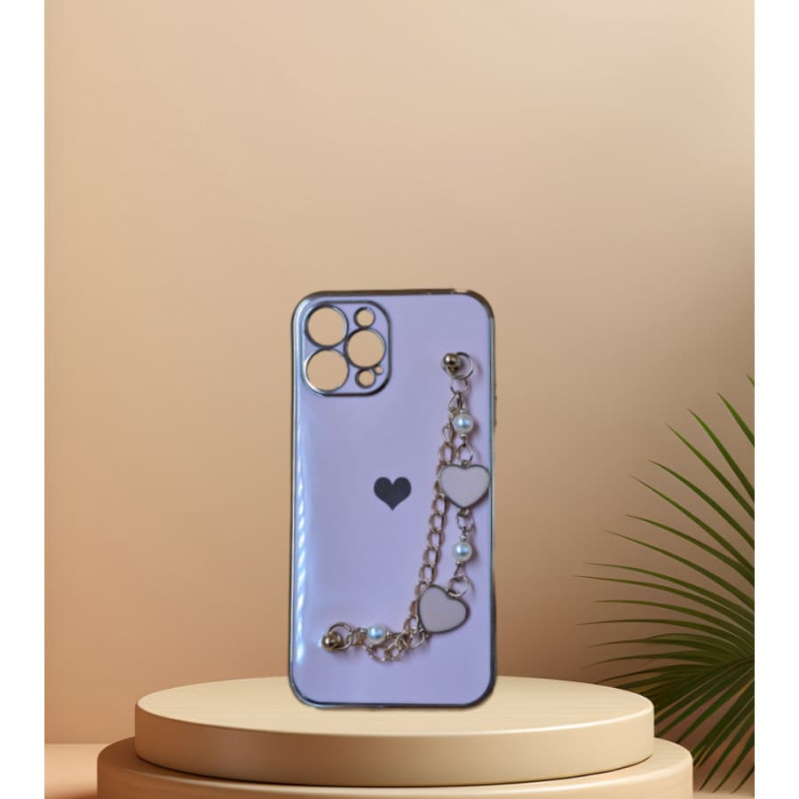 Capinha Capinha De Celular Compatível IP 12 PRO MAX Com Alça De Coração Para Mão MODELO JC1