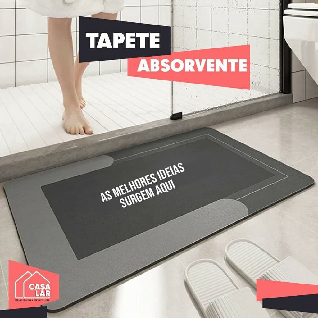 Tapete sortidos Ultra Absorvente Antiderrapante Frases Para Banheiro sala cozinha Secagem Rápida Chuveiro Box Tapete Ultra Absorvente Antiderrapante Frases Para Banheiro Secagem Rápida 40x45cm Chuveiro Box 1