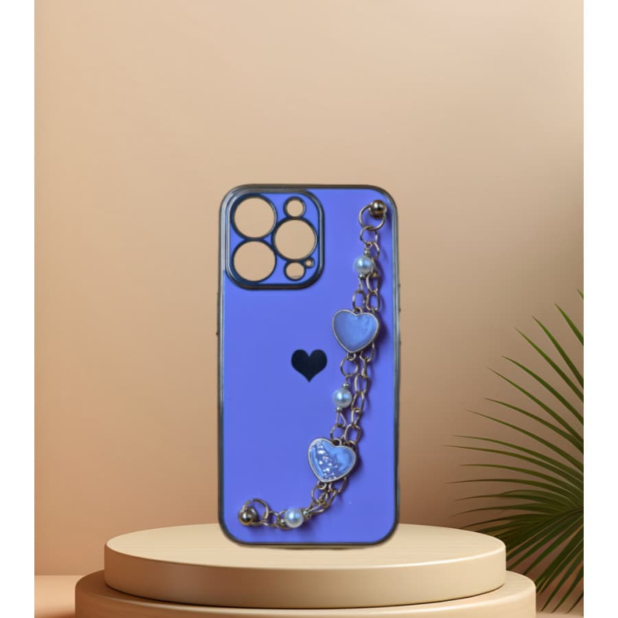 Capinha Capinha De Celular Compatível IP 13 PRO  Com Alça De Coração Para Mão MODELO JC1