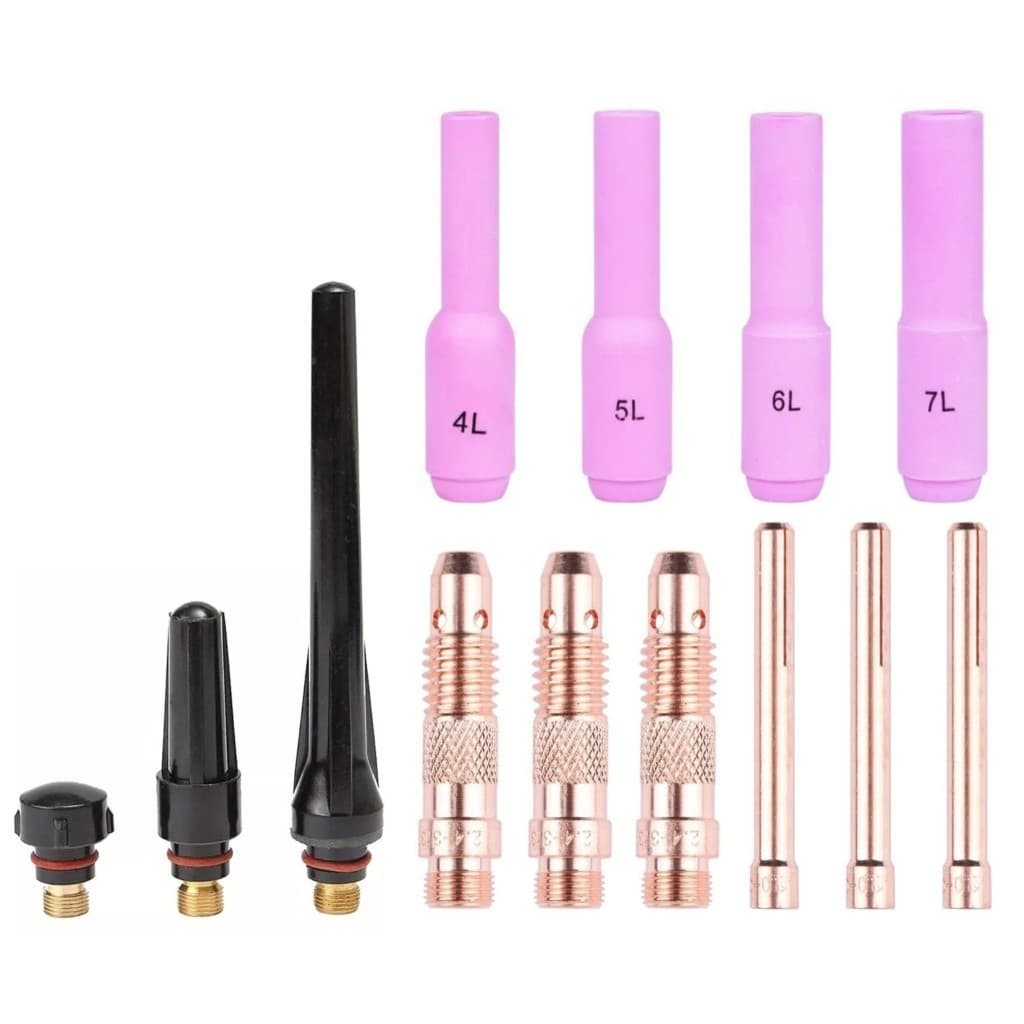 Kit Reposição Tocha Solda Tig 17/18/26/350 Completo - 13 Pçs