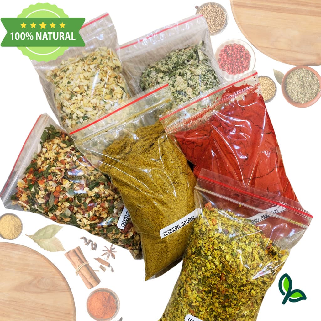 Kit Temperos Naturais Melhores Temperos 500g Receitas