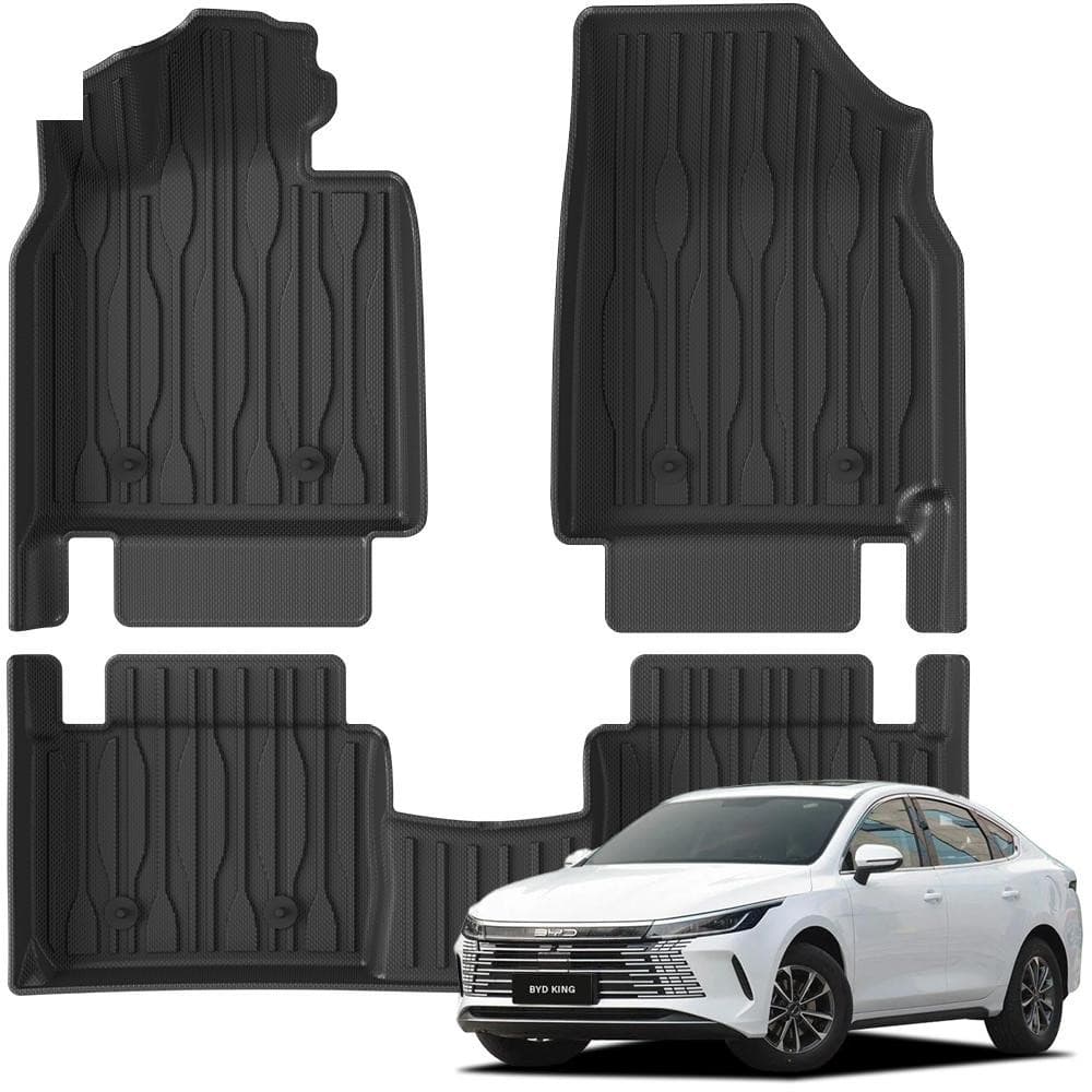 Jogo De Tapete Automotivo Premium Emborrachado Para Carro BYD King Conjunto 3 Peças 3D Ekap