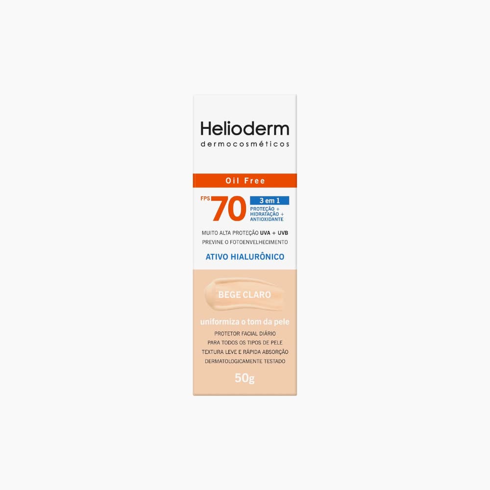 Protetor Solar Facial FPS 70 Bege Claro - Kley Hertz