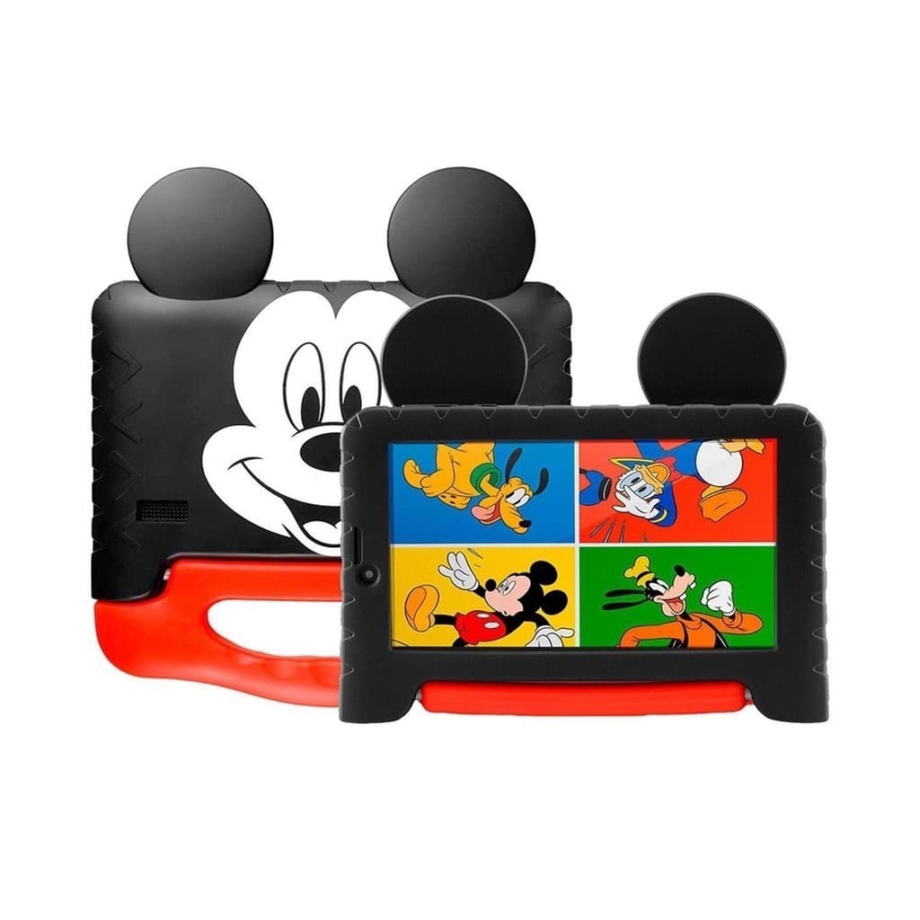 Tablet Mickey 4GB RAM 64GB 7 Case Wi-fi Com Controle Parental Android 13 Quad Core Multi Outlet