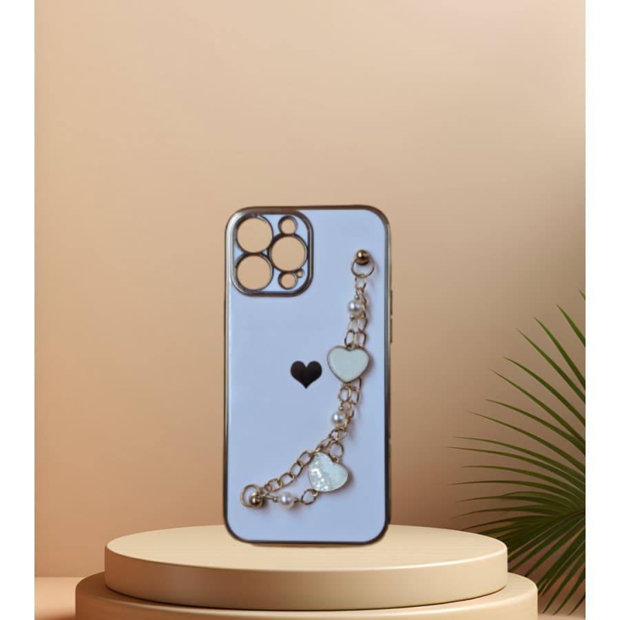 Capinha Capinha De Celular Compatível IP 13 PRO MAX Com Alça De Coração Para Mão MODELO JC1