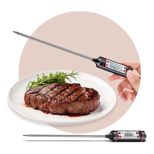Termômetro Culinário Digital Espeto Alimento Cozinha Carne