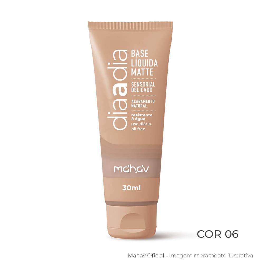 Base Líquida Matte Dia A Dia Mahav Cor 06 30ml