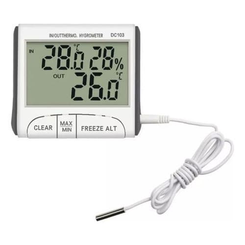 Termômetro Digital Geladeira Freezer/ Quente Frio Umidade Ar Higrometro + NF